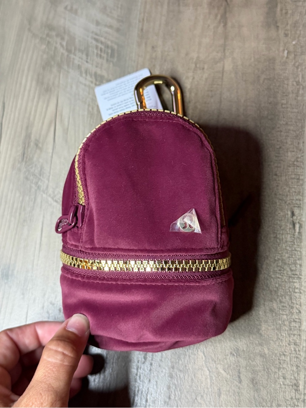 RARE ✨ NWT City Adventure Backpack Nano*Velour O/S *Wineberry/Gold*